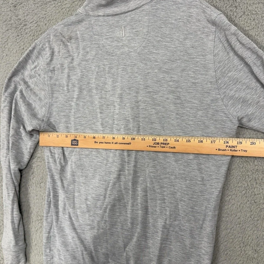 Johnnie-O Sweater Mens Small Gray 1/4 Zip Mock Neck U.S. Open 2020 Winged Foot